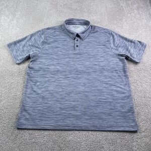 Johnston and Murphy Polo Shirt Mens XL Heathered Grey Performance Golf
